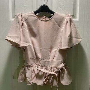 Express - Pink Peplum Blouse - Small